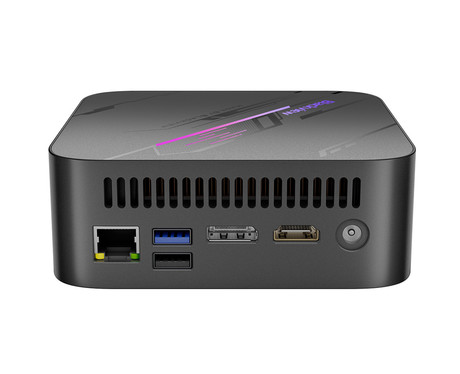 Blackview MP100 namizni mini računalnik, Windows 11 PRO, AMD Ryzen 5 7430U, AMD Radeon Graphics, 16GB RAM, 512GB SSD, WIFI 6, Bluetooth 5.2, Ethernet, 3x USB Type-A, 1x HDMI, 1x DP, 2x USB Type-C, siv