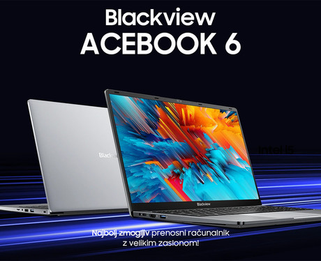 Blackview ACEBOOK 6 prenosni računalnik, 15.6" (39,6cm), 16GB RAM, 512GB SSD, Windows 11 Pro, AMD Ryzen 5 3500U, IPS FHD+, Radeon Vega8, WIFI 5, BT, 38Wh baterija, kamera, zvočniki, siv (Stellar Gray)