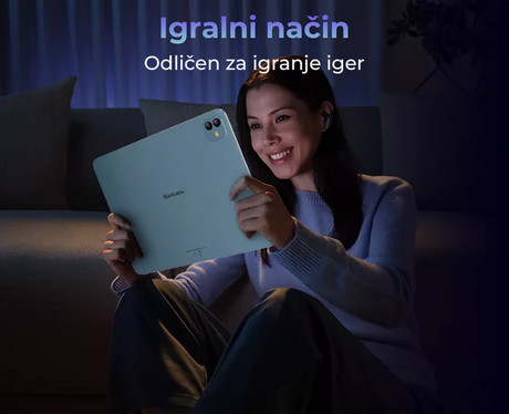 Blackview LINK 8 tablični računalnik, 12.7", Next-Gen AI, 6GB+256GB, IPS 2K+, 90Hz, Android, 8400mAh, WIFI 5, BT 5.0, GPS, QUAD STEREO zvočniki, +ovitek, +dodatki, vijoličen (Cloudy Purple)