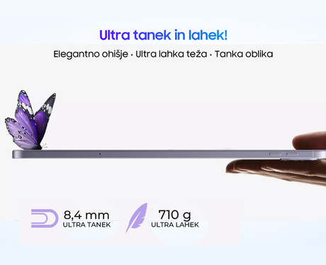 Blackview LINK 8 tablični računalnik, 12.7", Next-Gen AI, 6GB+256GB, IPS 2K+, 90Hz, Android, 8400mAh, WIFI 5, BT 5.0, GPS, QUAD STEREO zvočniki, +ovitek, +dodatki, vijoličen (Cloudy Purple)