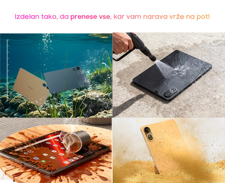 Blackview MEGA 12 tablični računalnik, 12.2", 4G LTE, 12GB+256GB, IPS QHD+, 120Hz, Android, siv (Space Gray)