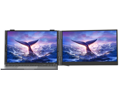 Blackview SCM6 zaslon / monitor za prenosnik, 35cm (14"), Full HD, 60Hz, IPS, 300nit, 100% sRGB, HDMI / USB-C, univerzalna združljivost, 180° nastavljiv kot, Quick-Fit montaža, Low Blue Light