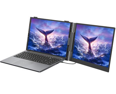 Blackview SCM6 zaslon / monitor za prenosnik, 35cm (14"), Full HD, 60Hz, IPS, 300nit, 100% sRGB, HDMI / USB-C, univerzalna združljivost, 180° nastavljiv kot, Quick-Fit montaža, Low Blue Light