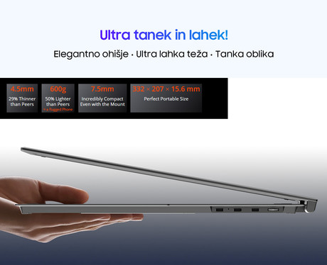 Blackview SCM6 zaslon / monitor za prenosnik, 35cm (14"), Full HD, 60Hz, IPS, 300nit, 100% sRGB, HDMI / USB-C, univerzalna združljivost, 180° nastavljiv kot, Quick-Fit montaža, Low Blue Light