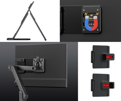 Blackview TABLE 10 prenosni zaslon / monitor, 60cm (23.8"), Full HD, 100Hz, IPS, 300nit, 100% sRGB, HDR, 2x USB-C, 2x USB-A, univerzalna združljivost, nastavljiv kot, Quick-Fit montaža, Low Blue Light