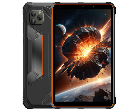 Blackview ACTIVE 5 robusten tablični računalnik, 8.68", 3v1 AI, 4G LTE, 6GB+128GB, IPS HD+, Android, 6600mAh, WIFI 5, Bluetooth, Dual SIM, GPS, stereo zvočniki, +dodatki, črno oranžen (Black Orange)