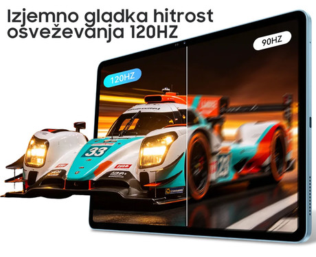 Blackview MEGA 5 tablični računalnik, 12.2", 3v1 AI, 4G LTE, 12GB+256GB, 2.4K IPS, 120Hz, Android, 10000mAh, WIFI 6, BT 5.4, Dual SIM, GPS, DUAL STEREO zvočniki, +pisalo, +dodatki, moder (Ice Blue)