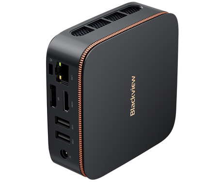 Blackview MP20 namizni mini računalnik, Windows 11 PRO, AMD Ryzen 3 3300U, 16GB RAM, 512GB SSD, WIFI 6, Bluetooth 5.2, Ethernet, 4x USB Type-A, 1x HDMI, 1x DP, 1x minijack, črn