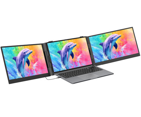 Blackview DCM8 PRO dvojni zaslon / monitor za prenosnik, 39cm (15.3"), Full HD, 60Hz, IPS, 300nit, 100% sRGB, 2x USB-C, univerzalna združljivost, 180° nastavljiv kot, Quick-Fit montaža, Low Blue Light