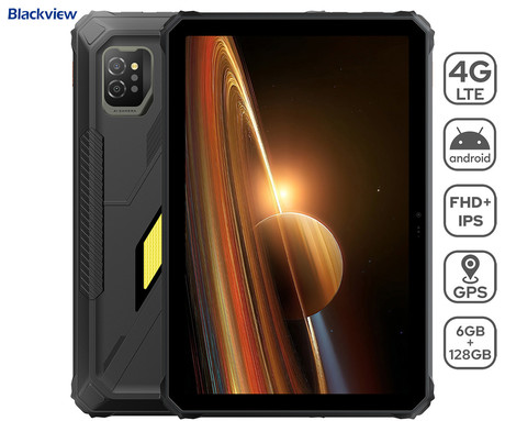 Blackview ACTIVE 7 robusten tablični računalnik, 11", 3v1 AI, 4G LTE, 6GB+128GB, IPS FHD+, Android, 10000mAh, WIFI 5, Bluetooth, Dual SIM, GPS, NFC, stereo zvočniki, +dodatki, črn