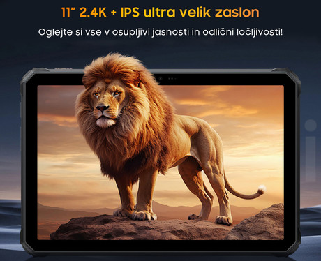 Blackview ACTIVE 7 robusten tablični računalnik, 11", 3v1 AI, 4G LTE, 6GB+128GB, IPS FHD+, Android, 10000mAh, WIFI 5, Bluetooth, Dual SIM, GPS, NFC, stereo zvočniki, +dodatki, črn
