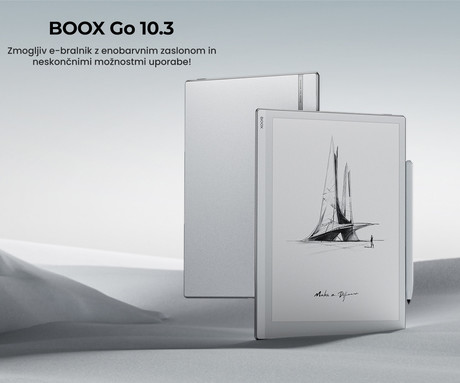 BOOX Go 10.3 e-bralnik / tablični računalnik, 10.3", Android 12, 4GB+64GB, Wi-Fi, Bluetooth 5.0, USB-Type-C, + pisalo Pen Plus, bel