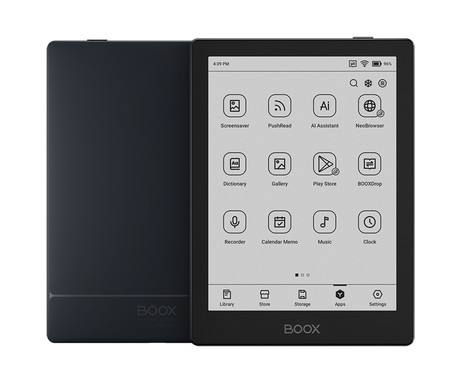 BOOX Go 6 e-bralnik / tablični računalnik, 6", Android 11, 2GB+32GB, Wi-Fi, Bluetooth 5.0, USB-Type-C, microSD, prednja osvetlitev, podpora za DRM, črn