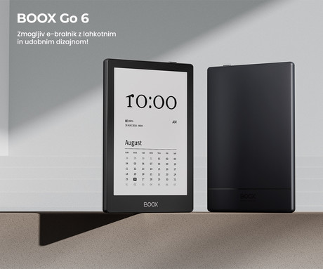 BOOX Go 6 e-bralnik / tablični računalnik, 6", Android 11, 2GB+32GB, Wi-Fi, Bluetooth 5.0, USB-Type-C, microSD, prednja osvetlitev, podpora za DRM, črn