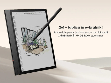 BOOX Note Air4 C e-bralnik / tablični računalnik, 10.3", barvni zaslon, Android, 6GB+64GB, WIFI, Bluetooth 5.1, USB Type-C, microSD, + pisalo Pen Plus, črn