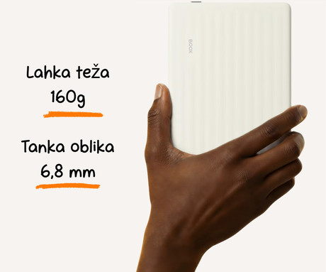 BOOX Go 6 Gen II e-bralnik / tablični računalnik, 6", 300ppi, Android, 3GB+32GB, WIFI 5, BT 5.0, 1500mAh baterija, prednja osvetlitev, mikrofon, USB Type-C, microSD, siv (Stone)