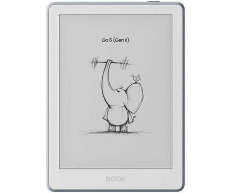 BOOX Go 6 Gen II e-bralnik / tablični računalnik, 6", 300ppi, Android, 3GB+32GB, WIFI 5, BT 5.0, 1500mAh baterija, prednja osvetlitev, mikrofon, USB Type-C, microSD, siv (Stone)