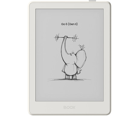 BOOX Go 6 Gen II e-bralnik / tablični računalnik, 6", 300ppi, Android, 3GB+32GB, WIFI 5, BT 5.0, 1500mAh baterija, prednja osvetlitev, mikrofon, USB Type-C, microSD, bel (Shell)