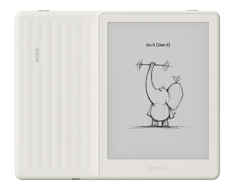 BOOX Go 6 Gen II e-bralnik / tablični računalnik, 6", 300ppi, Android, 3GB+32GB, WIFI 5, BT 5.0, 1500mAh baterija, prednja osvetlitev, mikrofon, USB Type-C, microSD, bel (Shell)