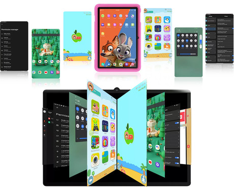 Blackview TAB 8 KIDS tablični računalnik, 10.1", 4GB+128GB, IPS HD+, Android 12, WIFI 6, Bluetooth, aplikacija iKids, ovitek/stojalo, roza (Pudding Pink)