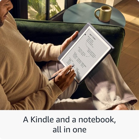 AMAZON KINDLE Scribe e-bralnik, 10.2", 16GB, WIFI, Bluetooth, USB Type-C, pisalo Premium Pen Plus, črn (Tungsten)
