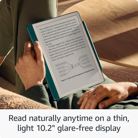 AMAZON KINDLE Scribe e-bralnik, 10.2", 16GB, WIFI, Bluetooth, USB Type-C, pisalo Premium Pen Plus, črn (Tungsten)