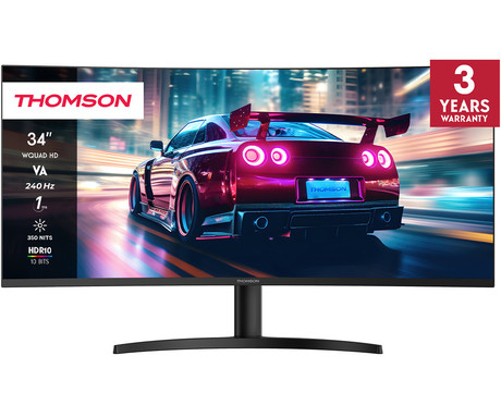 THOMSON M34QG7Y14C gaming monitor, ukrivljen, 86cm (34