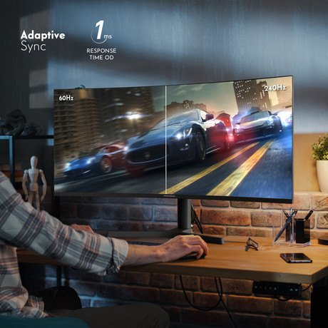 THOMSON M34QG7Y14C gaming monitor, ukrivljen, 86cm (34"), UWQHD, 240Hz, VA, 1ms, 350nit