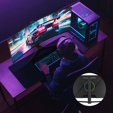 THOMSON M34QG7Y14C gaming monitor, ukrivljen, 86cm (34"), UWQHD, 240Hz, VA, 1ms, 350nit