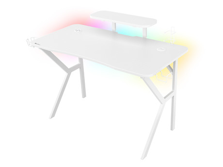 Profesionalna GAMING miza GENESIS HOLM 320 RGB, LED RGB osvetlitev, vgrajen brezžični polnilec in USB 3.0 razdelilec