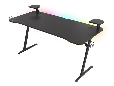 Profesionalna GAMING miza GENESIS HOLM 510 RGB, LED RGB osvetlitev, vgrajen brezžični polnilec in USB 3.0 razdelilec