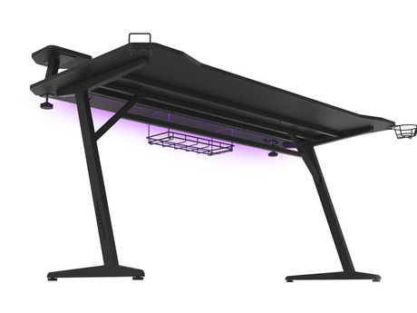 Profesionalna GAMING miza GENESIS HOLM 510 RGB, LED RGB osvetlitev, vgrajen brezžični polnilec in USB 3.0 razdelilec