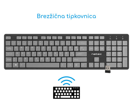 EOL - GENESIS/NATEC Komplet za pisarno ali domačo uporabo 4v1 (brezžična tipkovnica in miška, stereo zvočniki, podloga)