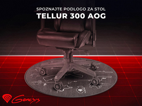 EOL - GENESIS Tellur 300 ARSENAL podloga za gaming ali navaden stol, protidrsna, premer 100cm