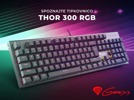 EOL - GENESIS THOR 300 RGB gaming tipkovnica, BROWN SWITCH, RGB osvetlitev, mehanska