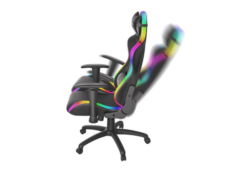 GENESIS gaming stol TRIT 500 RGB, ergonomski, RGB LED osvetlitev, popolnoma nastavljiv