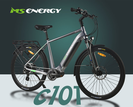Električno kolo MS ENERGY c101, cestno, 27.5" pnevmatike, 250W 80Nm motor, 8 prestav Shimano, do 130km, do 25km/h, 36V 14Ah baterija