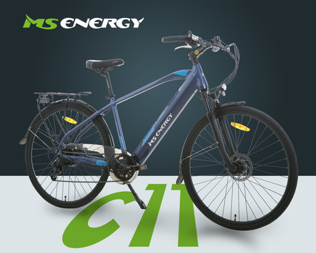 Električno kolo MS ENERGY c11 L, cestno, 26" pnevmatike, 30Nm motor, 6 prestav Shimano, do 100km, do 25km/h, 36V 13Ah baterija