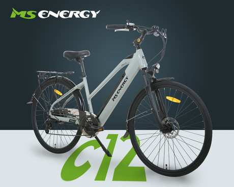 EOL - Električno kolo MS ENERGY c12, cestno, 26" pnevmatike, 30Nm motor, 6 prestav Shimano, do 100km, do 25km/h, 36V 13Ah baterija