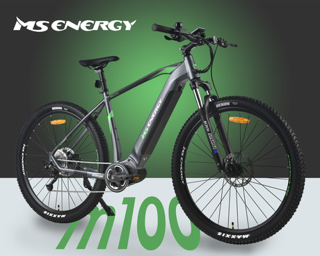 Električno kolo MS ENERGY m100, gorsko, 29" pnevmatike, 250W 80Nm motor, 9 prestav Shimano, do 130km, do 25km/h, 36V 15Ah baterija