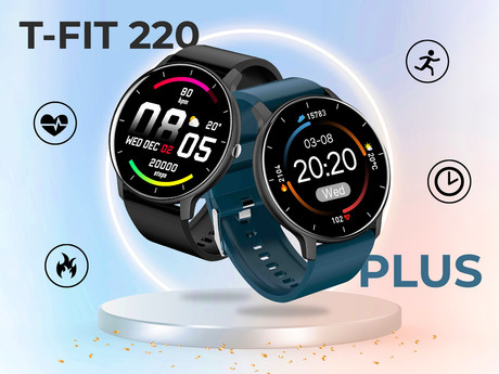 EOL - TREVI pametna ura T-FIT 220 PLUS, zaslon na dotik, Bluetooth 5.0, Android+iOS, IP67, + dodaten pas, modra