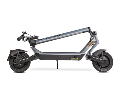 MS ENERGY FLARE X Hydraulic električni skiro, 10" gume, 2x 800W motor, 70km doseg, 936Wh 52V 18Ah baterija, vzmetenje, EBS sistem, Smart BMS, LCD zaslon, LED, aplikacija, srebrn (Midnight Chrome)