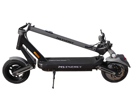 MS ENERGY MENTOR 500 električni skiro, 10" gume, 500W motor, 35km doseg, 374Wh 36V 10.4Ah baterija, dvojno C-vzmetenje, EBS sistem, Smart BMS, LCD zaslon, LED osvetlitev, aplikacija, črn