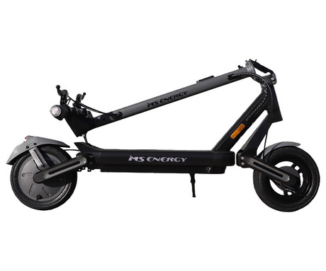 MS ENERGY MENTOR 500 električni skiro, 10" gume, 500W motor, 35km doseg, 374Wh 36V 10.4Ah baterija, dvojno C-vzmetenje, EBS sistem, Smart BMS, LCD zaslon, LED osvetlitev, aplikacija, črn
