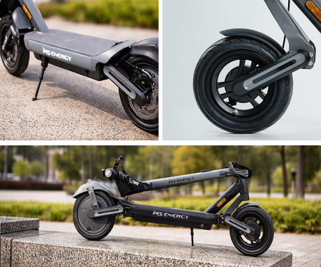 MS ENERGY MENTOR 500 električni skiro, 10" gume, 500W motor, 35km doseg, 374Wh 36V 10.4Ah baterija, dvojno C-vzmetenje, EBS sistem, Smart BMS, LCD zaslon, LED osvetlitev, aplikacija, temno siv