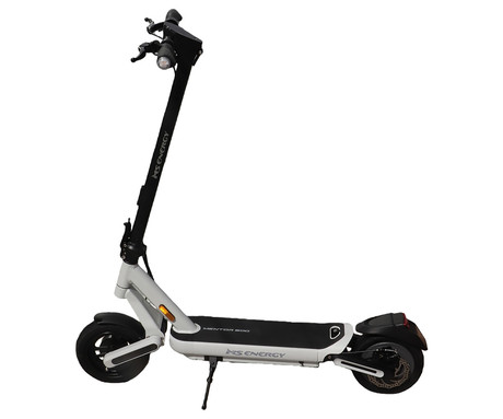 MS ENERGY MENTOR 500 električni skiro, 10" gume, 500W motor, 35km doseg, 374Wh 36V 10.4Ah baterija, dvojno C-vzmetenje, EBS sistem, Smart BMS, LCD zaslon, LED osvetlitev, aplikacija, črno bel