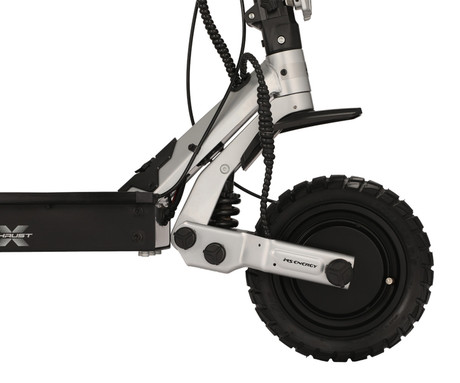 MS ENERGY THRUST 300X električni skiro, 10" gume, 2x 300W motor, 60km doseg, 720Wh 48V 15Ah baterija, dvojno C-vzmetenje, EBS sistem, Smart BMS, LCD zaslon, LED osvetlitev, aplikacija, srebrno črn