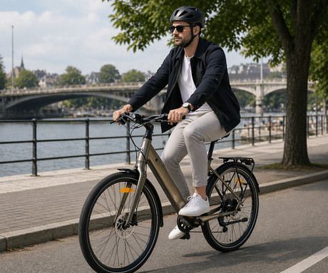 MS ENERGY ZORYA električno kolo, cestno / mestno, 27.5" pnevmatike, 250W ANANDA motor, 360Wh 36V 10Ah baterija, do 70km, 8-speed SHIMANO Altus, TEKTRO disk zavore, LCD zaslon, bronasto (Bronze)