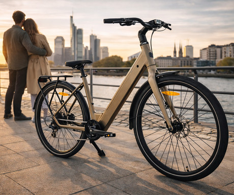 MS ENERGY ZORYA električno kolo, cestno / mestno, 27.5" pnevmatike, 250W ANANDA motor, 360Wh 36V 10Ah baterija, do 70km, 8-speed SHIMANO Altus, TEKTRO disk zavore, LCD zaslon, bronasto (Bronze)