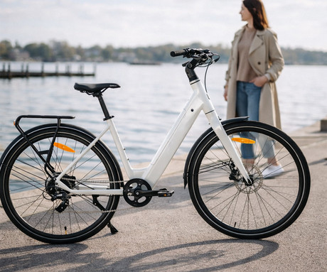 MS ENERGY ZORYA električno kolo, cestno / mestno, 27.5" pnevmatike, 250W ANANDA motor, 360Wh 36V 10Ah baterija, do 70km, 8-speed SHIMANO Altus, TEKTRO disk zavore, LCD zaslon, belo (Pearl White)